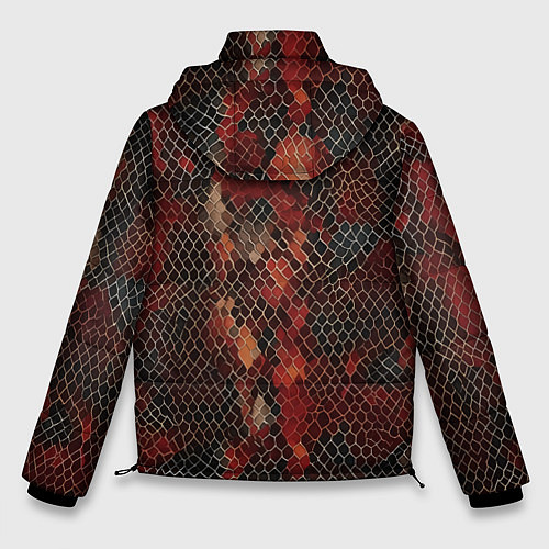 Мужская зимняя куртка Кожа змея / 3D-Красный – фото 2