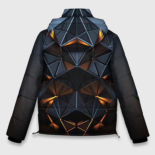 Мужская зимняя куртка Объемные кубы / 3D-Черный – фото 2