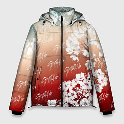 Куртка зимняя мужская Stray Kids flowers, цвет: 3D-светло-серый