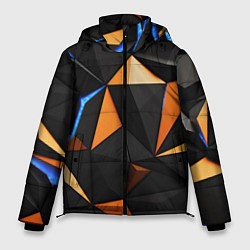 Куртка зимняя мужская Оранжевые и черные элементы, цвет: 3D-черный