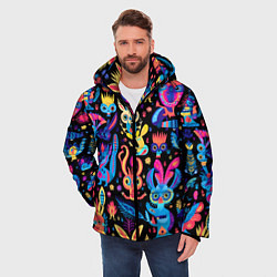 Куртка зимняя мужская Космические монстрики, цвет: 3D-светло-серый — фото 2
