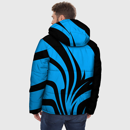 Мужская зимняя куртка Фольцваген - спокойный синий / 3D-Светло-серый – фото 4