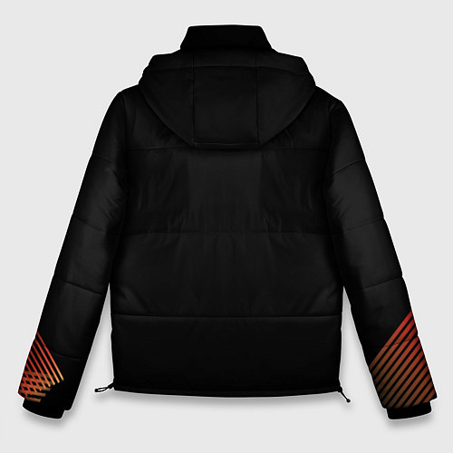 Мужская зимняя куртка СССР полосы градиент / 3D-Черный – фото 2