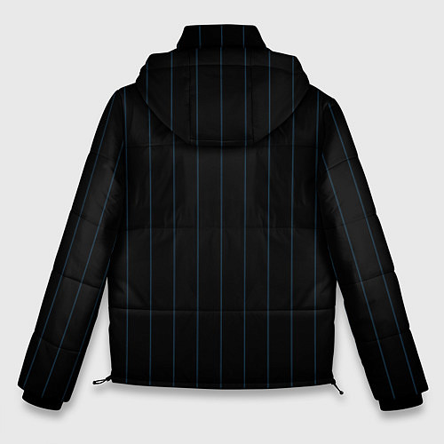 Мужская зимняя куртка Чёрно-синий полосатый / 3D-Черный – фото 2