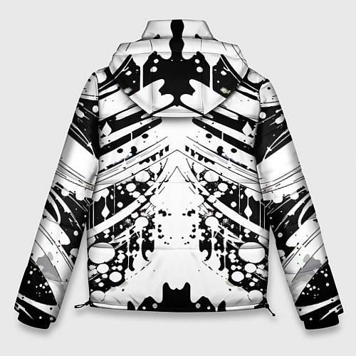 Мужская зимняя куртка Mirror abstraction - vogue / 3D-Черный – фото 2