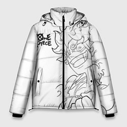 Куртка зимняя мужская Ван пис - Луффи гир 5, цвет: 3D-черный