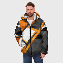 Куртка зимняя мужская Абстрактный полигональный узор Asiimov, цвет: 3D-черный — фото 2