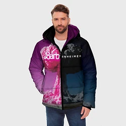 Куртка зимняя мужская Barbenheimer - meme - nuclear explosion, цвет: 3D-светло-серый — фото 2