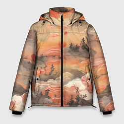 Куртка зимняя мужская Japen pattern, цвет: 3D-светло-серый
