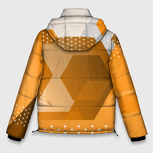 Мужская зимняя куртка Яркий геометрический декоративный фон / 3D-Черный – фото 2