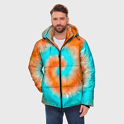 Куртка зимняя мужская Тай-дай апельсин, цвет: 3D-светло-серый — фото 2