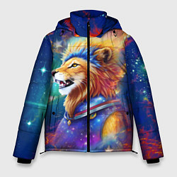 Мужская зимняя куртка Космический лев - неоновое свечение