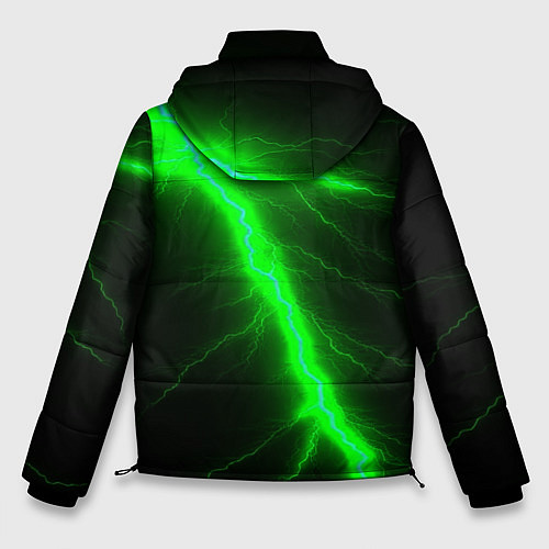 Мужская зимняя куртка Зеленый разряд молнии / 3D-Светло-серый – фото 2