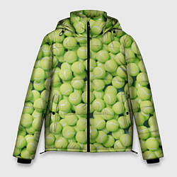 Куртка зимняя мужская Узор из теннисных мячей, цвет: 3D-красный
