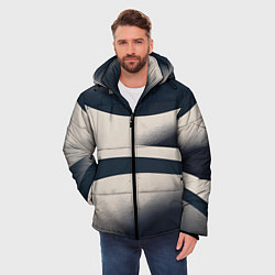 Куртка зимняя мужская Абстрактный принт - нейросеть, цвет: 3D-светло-серый — фото 2