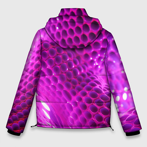 Мужская зимняя куртка Розовые объемные соты / 3D-Красный – фото 2