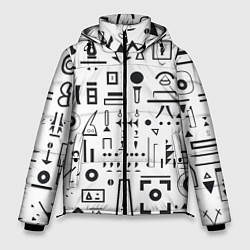 Куртка зимняя мужская Геометрическая фантазия, цвет: 3D-красный