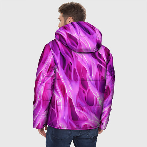 Мужская зимняя куртка Розова ткань текстуры / 3D-Светло-серый – фото 4
