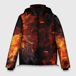 Куртка зимняя мужская Огонь и искры, цвет: 3D-черный