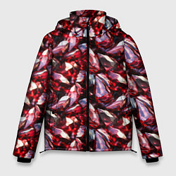 Куртка зимняя мужская Рубиновый паттерн, цвет: 3D-черный