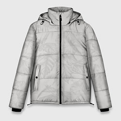 Куртка зимняя мужская Цветы в бежевых тонах, цвет: 3D-светло-серый