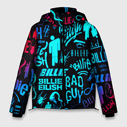 Куртка зимняя мужская Billie Eilish neon pattern, цвет: 3D-светло-серый