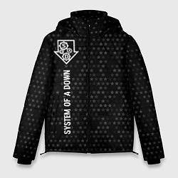 Куртка зимняя мужская System of a Down glitch на темном фоне: по-вертика, цвет: 3D-черный