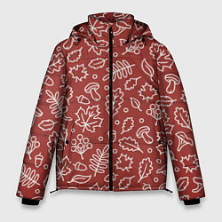 Куртка зимняя мужская Осень - бордовый 2, цвет: 3D-черный