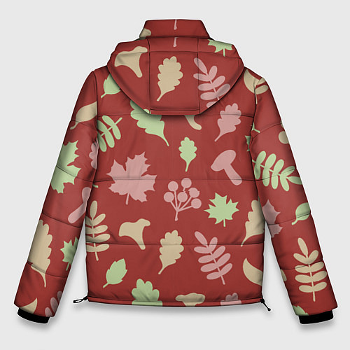 Мужская зимняя куртка Осень - бордовый 3 / 3D-Черный – фото 2