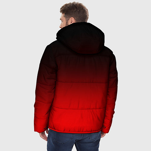 Мужская зимняя куртка Градиент: от черного до ярко-красного / 3D-Светло-серый – фото 4