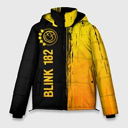 Куртка зимняя мужская Blink 182 - gold gradient: по-вертикали, цвет: 3D-черный