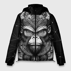 Куртка зимняя мужская Кинг Конг король обезьян на фоне созвездия, цвет: 3D-черный