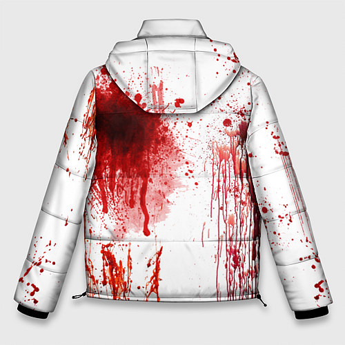 Мужская зимняя куртка Брызги крови / 3D-Черный – фото 2