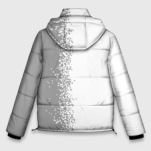 Мужская зимняя куртка Poppy Playtime glitch на светлом фоне: по-вертикал / 3D-Черный – фото 2