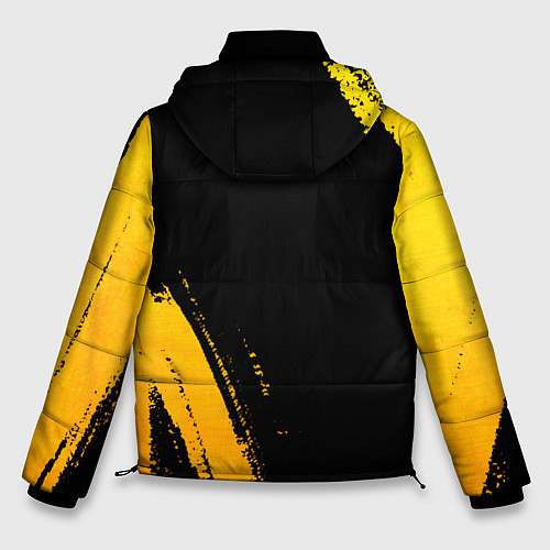 Мужская зимняя куртка Maneskin - gold gradient вертикально / 3D-Черный – фото 2