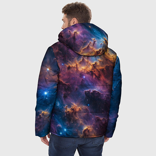 Мужская зимняя куртка Космическая туманность / 3D-Светло-серый – фото 4