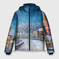 Куртка зимняя мужская Москва новый год, цвет: 3D-светло-серый