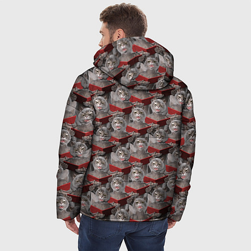 Мужская зимняя куртка Хор котов / 3D-Светло-серый – фото 4