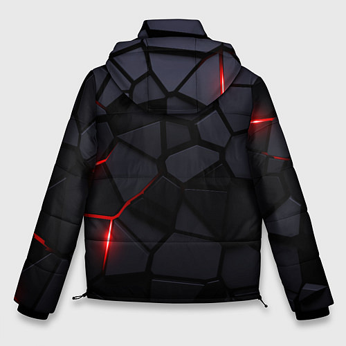 Мужская зимняя куртка Audi черные плиты с эффектом свечения / 3D-Черный – фото 2