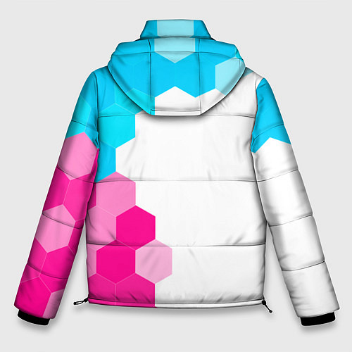 Мужская зимняя куртка SsangYong neon gradient style по-вертикали / 3D-Черный – фото 2