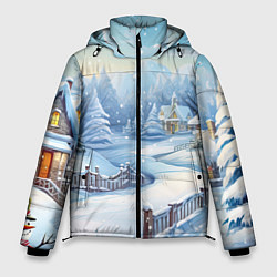 Куртка зимняя мужская Снежная тропинка, цвет: 3D-красный