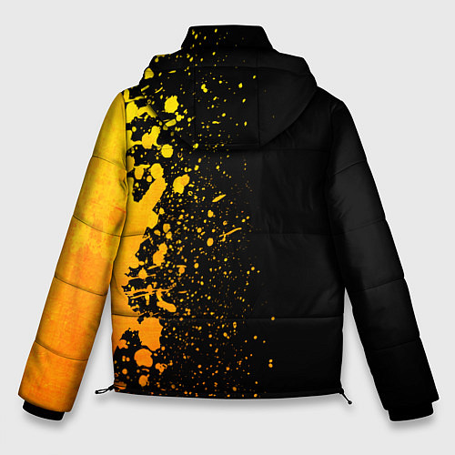 Мужская зимняя куртка Skoda - gold gradient по-вертикали / 3D-Черный – фото 2