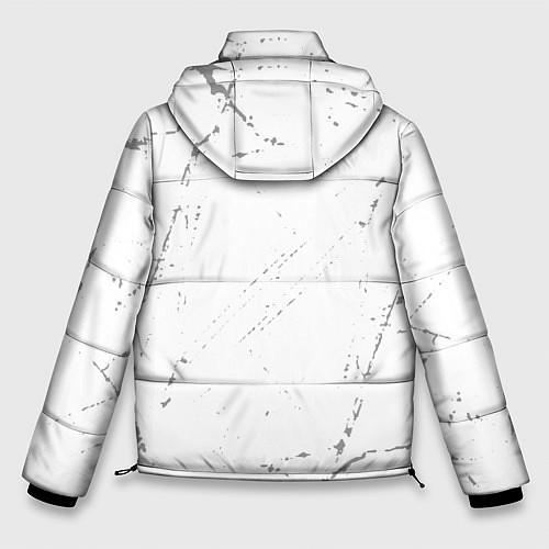 Мужская зимняя куртка Bring Me the Horizon glitch на светлом фоне по-вер / 3D-Черный – фото 2