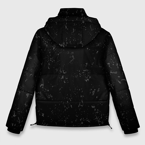 Мужская зимняя куртка Scorpions glitch на темном фоне по-вертикали / 3D-Черный – фото 2