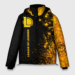 Куртка зимняя мужская League of Legends - gold gradient по-вертикали, цвет: 3D-черный