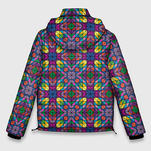Мужская зимняя куртка Стеклянная мозаика / 3D-Красный – фото 2