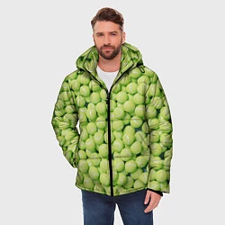 Куртка зимняя мужская Много теннисных мячей, цвет: 3D-светло-серый — фото 2