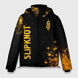 Куртка зимняя мужская Slipknot - gold gradient вертикально, цвет: 3D-черный