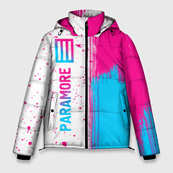 Куртка зимняя мужская Paramore neon gradient style по-вертикали, цвет: 3D-черный