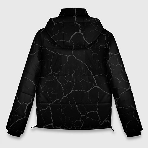 Мужская зимняя куртка Saints Row glitch на темном фоне по-вертикали / 3D-Черный – фото 2